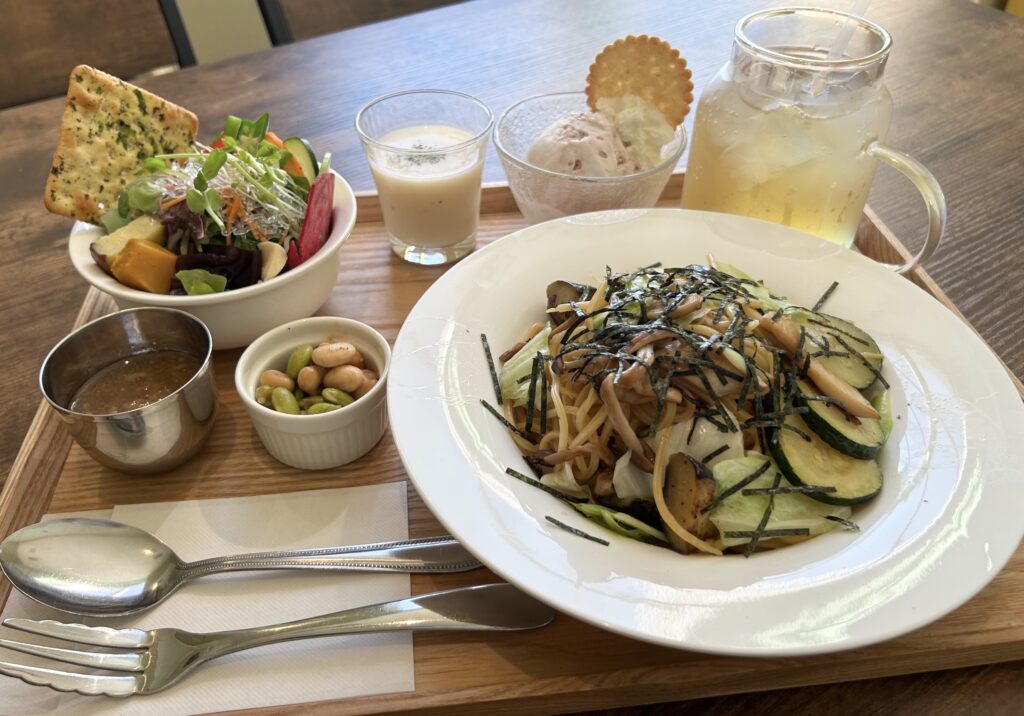 ★秋のバター醤油パスタセット